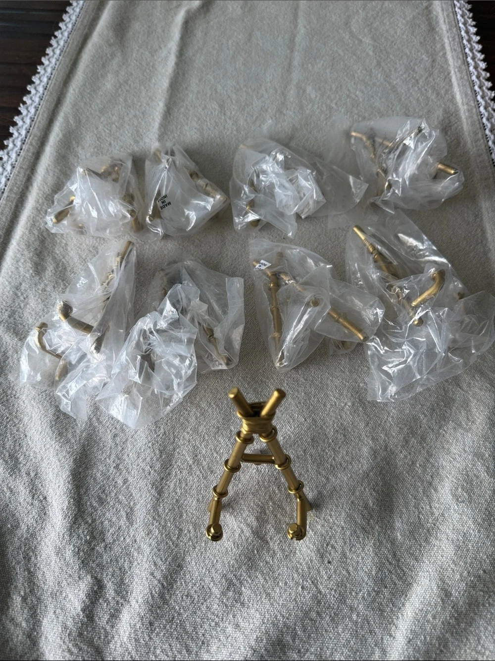 Gold metal card holders